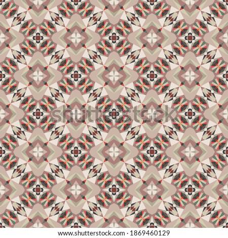 Geometric seamless pattern, abstract colorful background, fashion print small shapes, vector texture for fabric, textile, decoration.