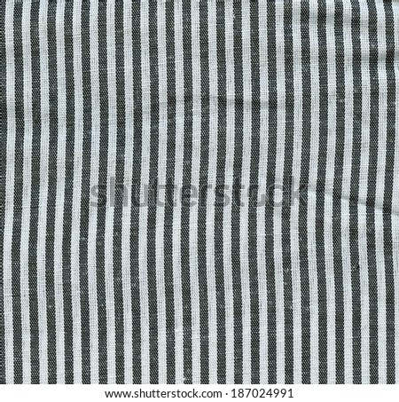crumpled striped black-white fabric background