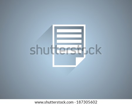 Flat long shadow icon of notes
