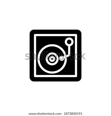 Record Music icon in vector. Logotype