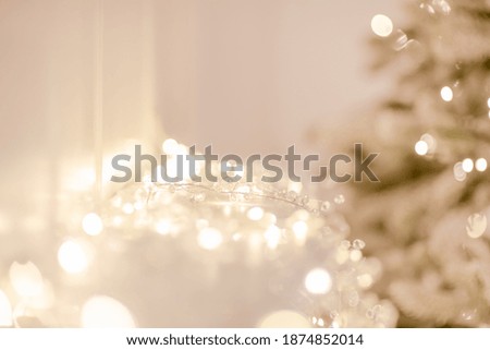 festive christmas decor white decorative lights