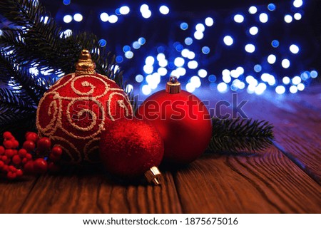 Christmas ball on abstract light background