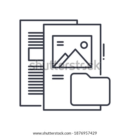 File type icon, linear isolated illustration, thin line vector, web design sign, outline concept symbol with editable stroke on white background.