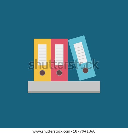 Office folders flat design.Illustration. vector 