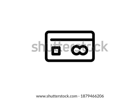 Supermarket Outline Icon - Debit Card