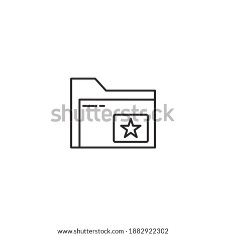 Starred folder icon. Icon design for extension files, folders and documents. Vector