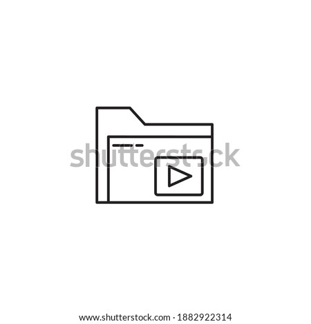 Video file folder icon. Icon design for extension files, folders and documents. Vector
