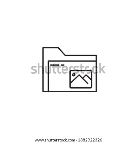 Image file folder icon. Icon design for extension files, folders and documents. Vector