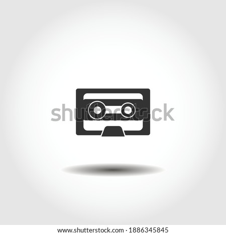 audio tape isolated vector icon. camera, media design element