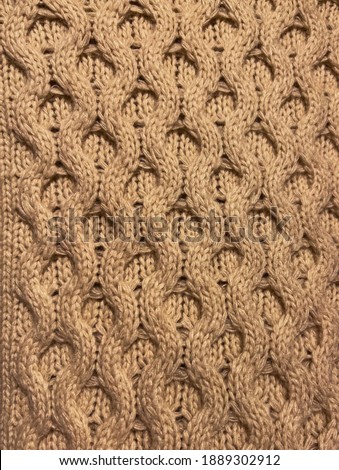 Brown knitting texture, close  up

