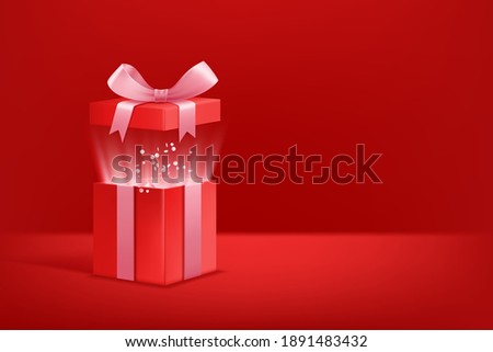 Happy Valentine's Day Background With gift box
