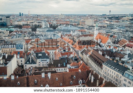 Rooftop view of Vienna, Austria 