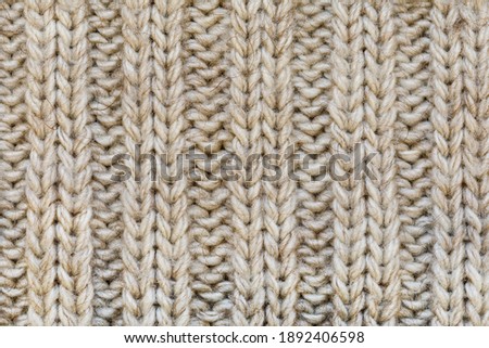 Woolen knitted fabric close up