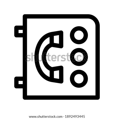 Telephone Contact icon or logo isolated sign symbol vector illustration - high quality black style vector icons
