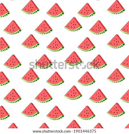 The picture shows a background with watermelons, summer beautiful background. Background for illustration, children