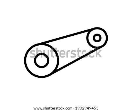 Timing belt icon vector. Flat icon isolated on the white background. Editable EPS file. Vector illustration