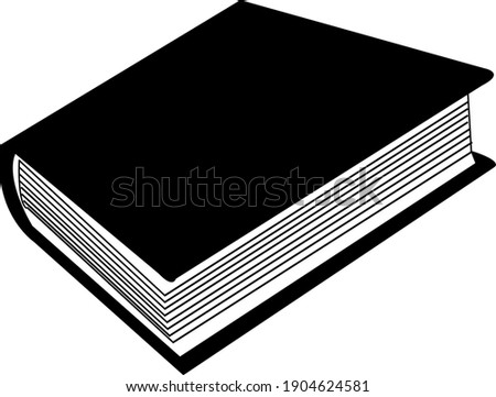 vector book clip art,vector illustration in black color.