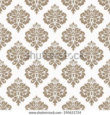 Vector  pattern,endless floral ornaments in vintage style. Original author's design, hand-drawn.