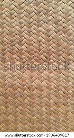 Close up Handicraft woven bamboo texture and pattern for background.