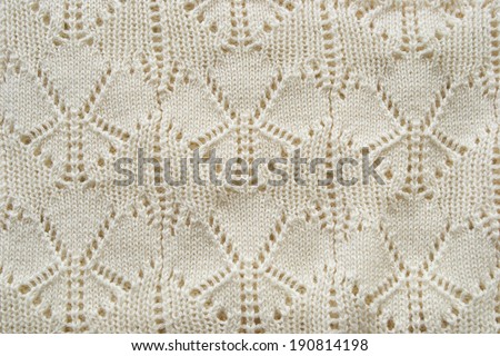 Knitted delicate beige cloth texture