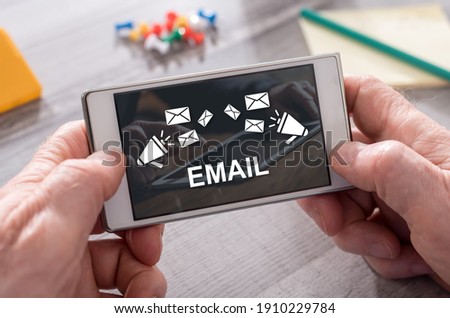 Email concept on mobile phone