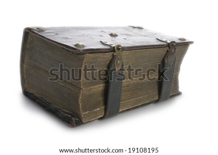 Old bible on a white background.