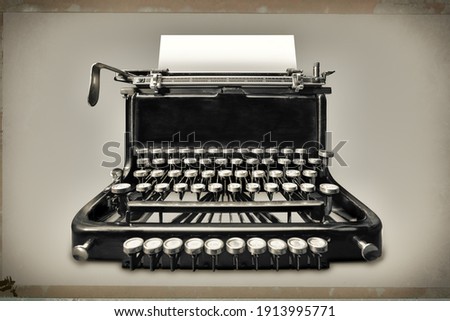 vintage typewriter with copy space