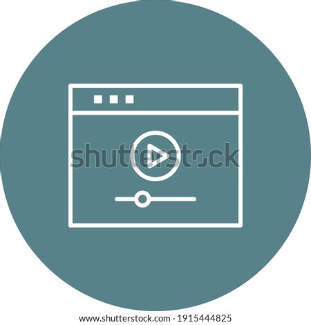 Lecture, tutorial, webpage icon vector image. Can also be used for online education. Suitable for use on web apps, mobile apps and print media.
