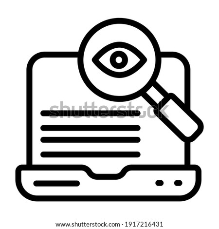 An icon design of search eye, editable vector