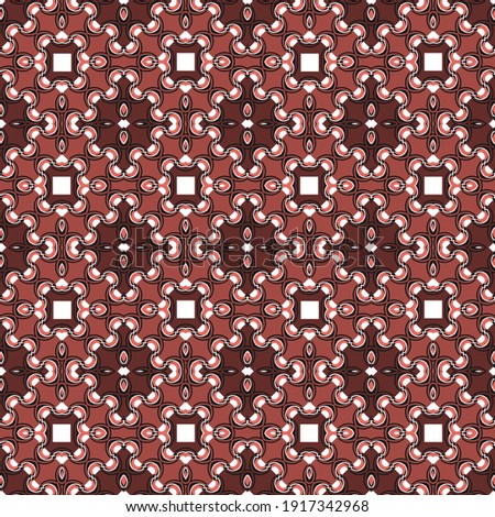Seamless pattern with original ornaments in brown colors. Vector illustration