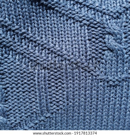 blue abstract pattern knit texture