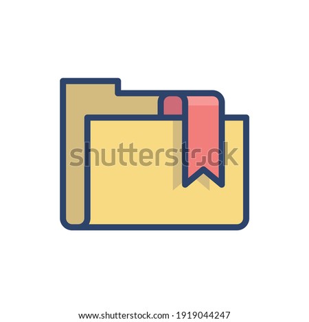 Modern bookmark archive icon emblem