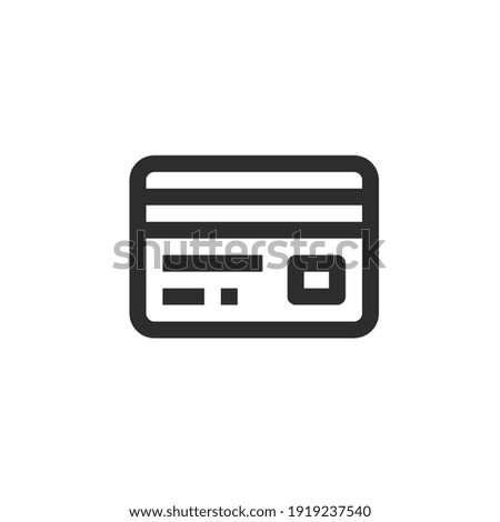 Credit Card line icon for business website,apps, and many more