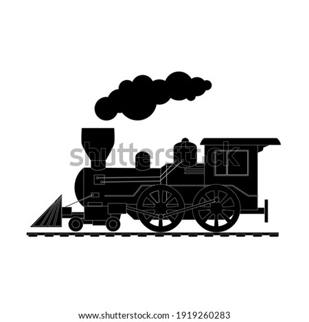 Train drawing on white background