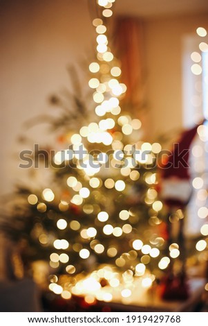 Blurred christmas background with lights