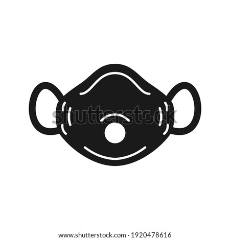 Medical face mask icon. Disposable mask for virus, infection protection.