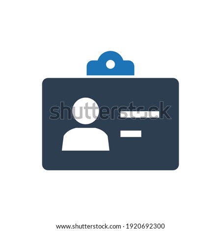 Identity card icon (Simple vector illustration)