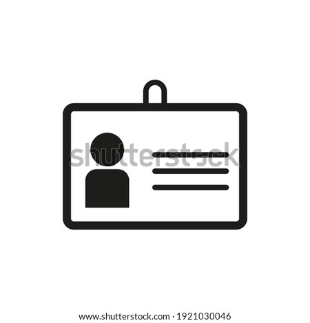 id card icon. id card vector design