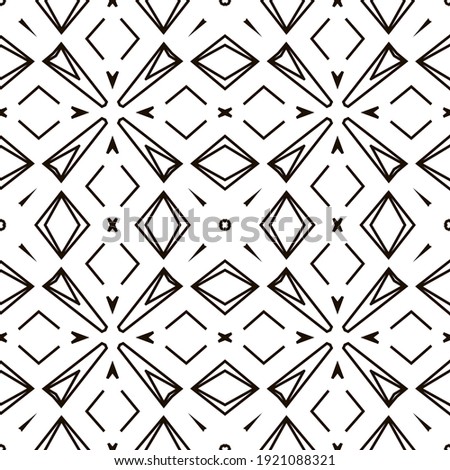 Seamless pattern with black lines on a white background. Suitable for making background, drawing on fabric, paper, cover, wrapper, wallpaper, tile, postcard,web-page, website background.