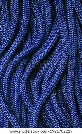 Blue rope texture background, close up