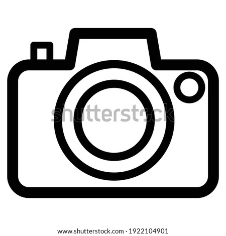 Camera Icon for Graphic Design Projects, Photo camera vector icon isolated, Camera Icon, symbol for your web site design, logo, app, UI. Vector illustration, camera line art
