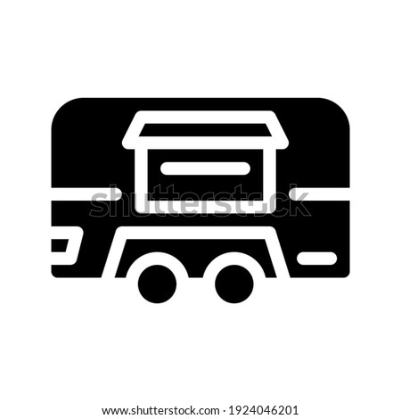 food truck glyph icon vector. food truck sign. isolated contour symbol black illustration