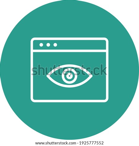 Webpage, vision, view icon vector image. Can also be used for Webpages. Suitable for use on web apps, mobile apps and print media.