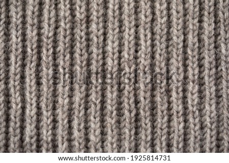 Grey wool brioche stitch knit