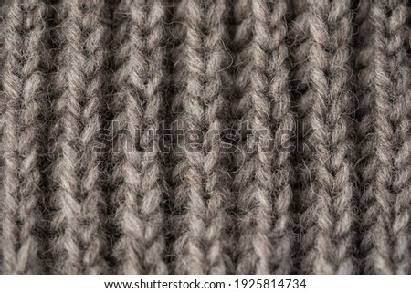 Grey wool brioche stitch knit