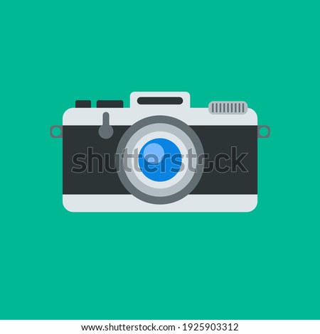 Camera icon in style flat