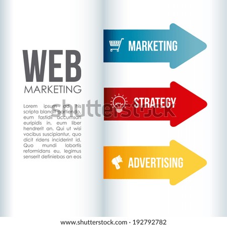 Marketing design over white background, vector illustration