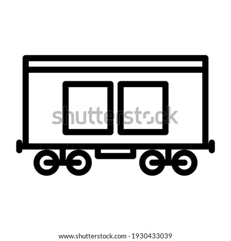 An icon design of freight train, editable vector