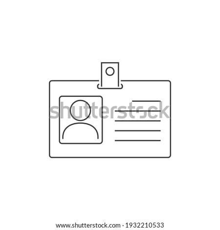 ID card vector line icon, identification card icon, personal identification card symbol