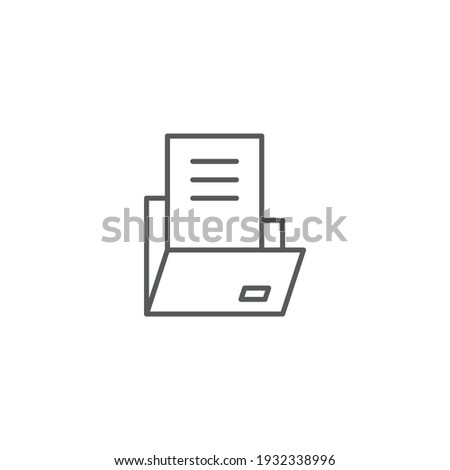 dossier folder outline icon linear style sign for mobile concept and web design the secret files